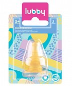 Lubby (Лабби) соска молочная латексная средний поток с 3 месяцев, 2 шт, Gold List AG